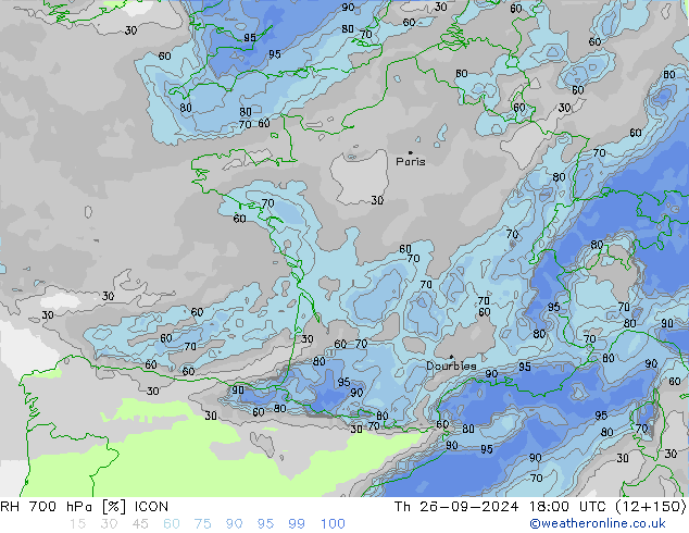 RV 700 hPa ICON do 26.09.2024 18 UTC
