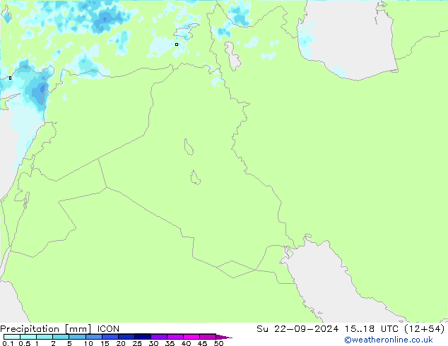 Precipitación ICON dom 22.09.2024 18 UTC