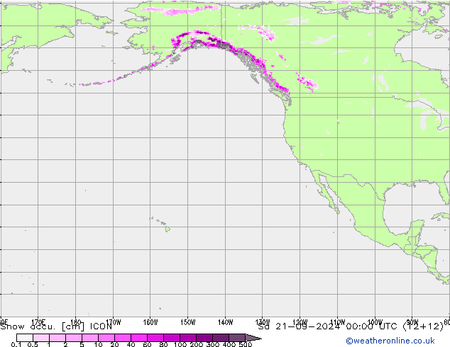 Toplam Kar ICON Cts 21.09.2024 00 UTC