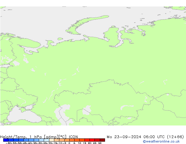 Height/Temp. 1 hPa ICON  23.09.2024 06 UTC