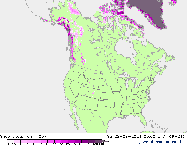 Snow accu. ICON Su 22.09.2024 03 UTC