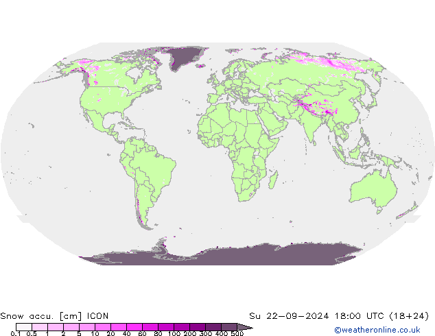 Snow accu. ICON Su 22.09.2024 18 UTC