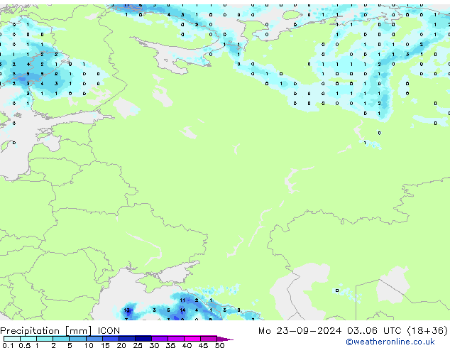 Neerslag ICON ma 23.09.2024 06 UTC