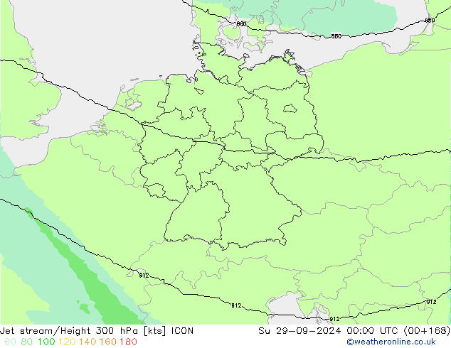 Straalstroom ICON zo 29.09.2024 00 UTC