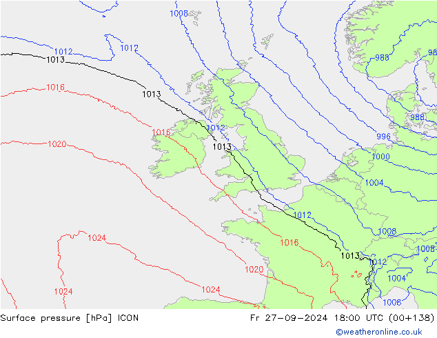 pressão do solo ICON Sex 27.09.2024 18 UTC