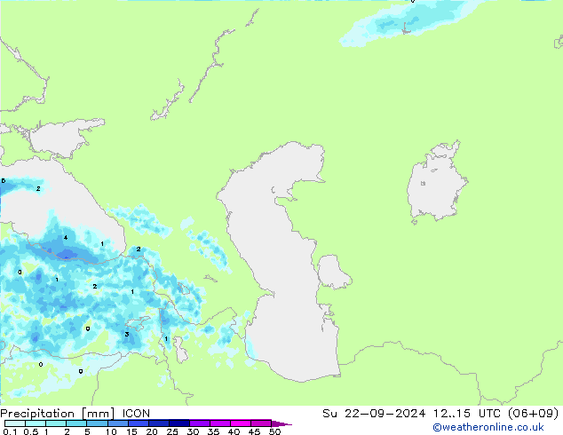 Niederschlag ICON So 22.09.2024 15 UTC