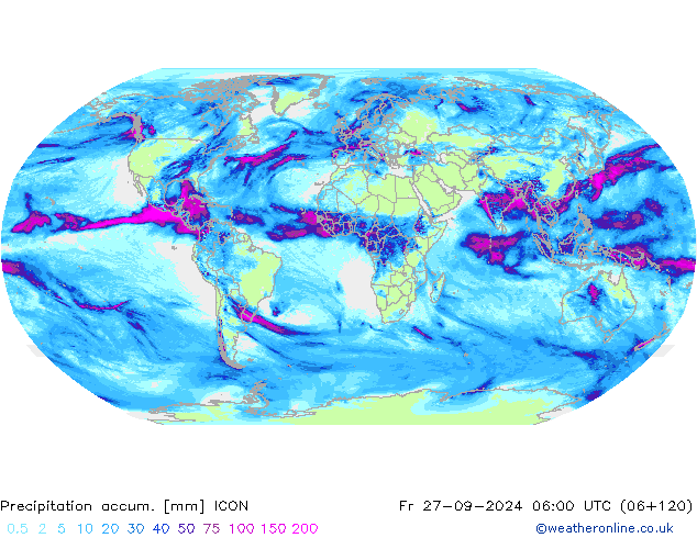 Precipitation accum. ICON Fr 27.09.2024 06 UTC