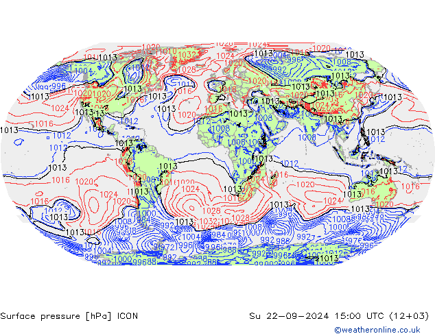 ciśnienie ICON nie. 22.09.2024 15 UTC