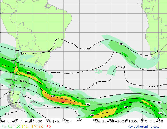 Straalstroom ICON zo 22.09.2024 18 UTC