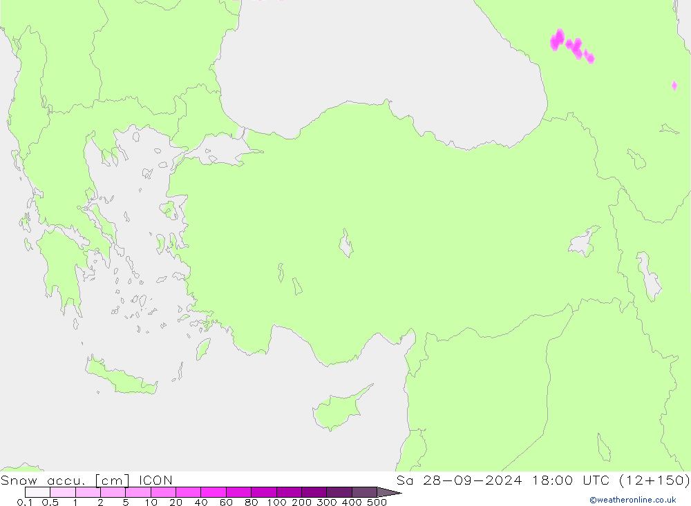 Toplam Kar ICON Cts 28.09.2024 18 UTC