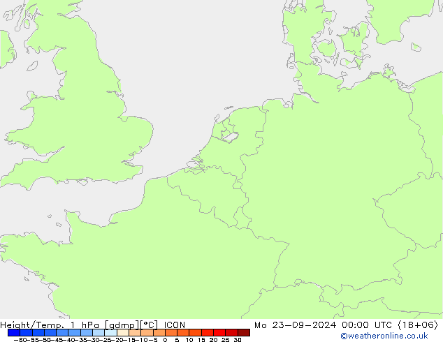 Height/Temp. 1 hPa ICON Po 23.09.2024 00 UTC