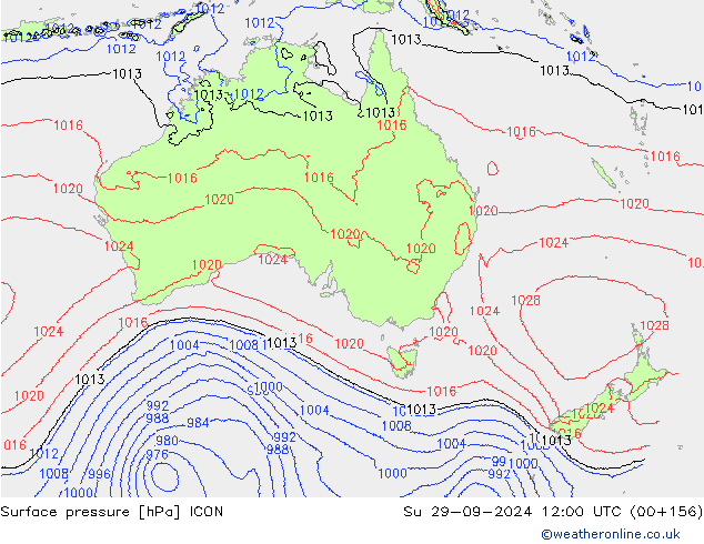 ciśnienie ICON nie. 29.09.2024 12 UTC