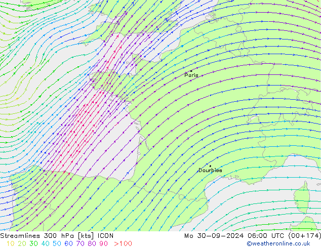  300 hPa ICON  30.09.2024 06 UTC