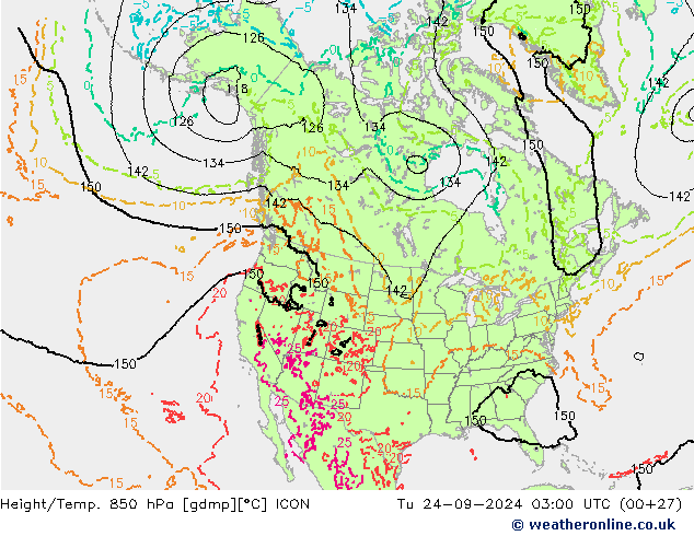 Geop./Temp. 850 hPa ICON mar 24.09.2024 03 UTC