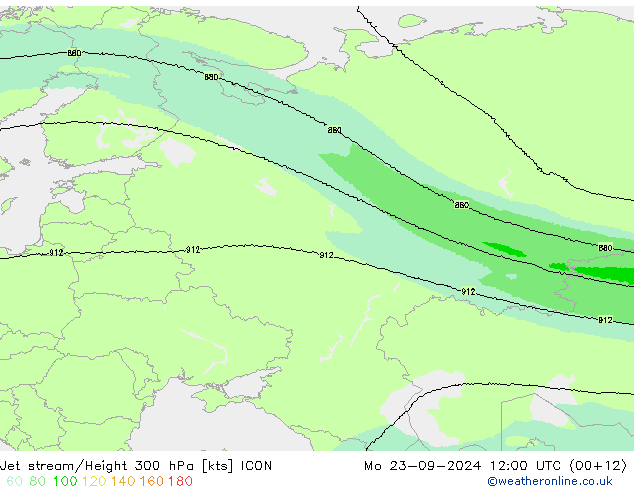 Straalstroom ICON ma 23.09.2024 12 UTC