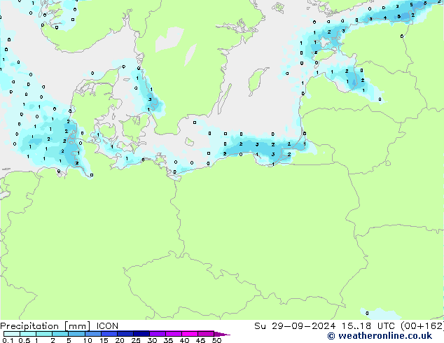 Precipitation ICON Su 29.09.2024 18 UTC