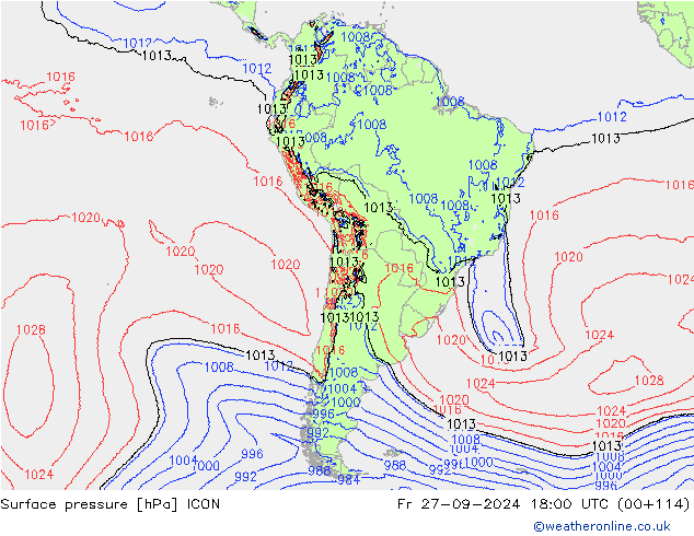 pressão do solo ICON Sex 27.09.2024 18 UTC