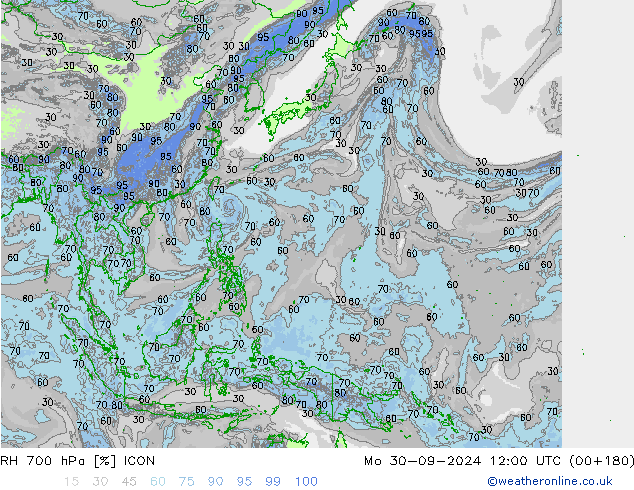 RV 700 hPa ICON ma 30.09.2024 12 UTC