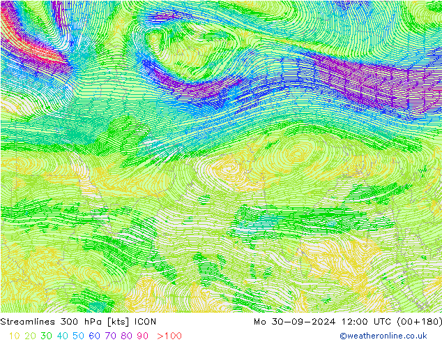  300 hPa ICON  30.09.2024 12 UTC