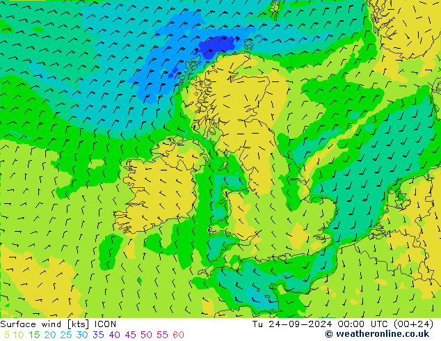 10 m ICON  24.09.2024 00 UTC