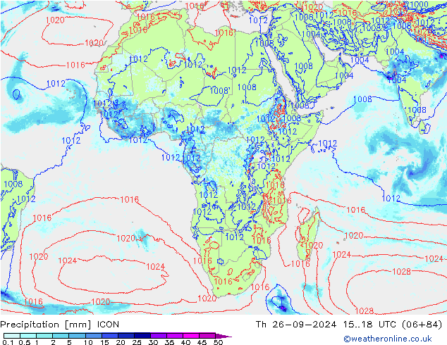 opad ICON czw. 26.09.2024 18 UTC