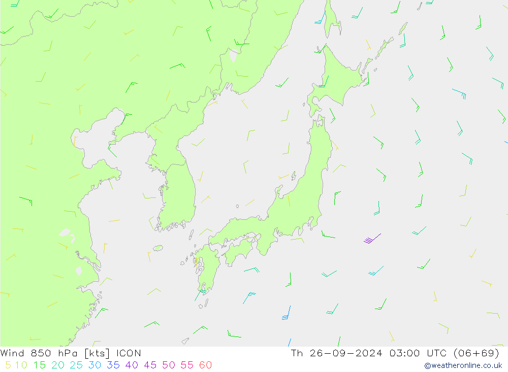  850 hPa ICON  26.09.2024 03 UTC