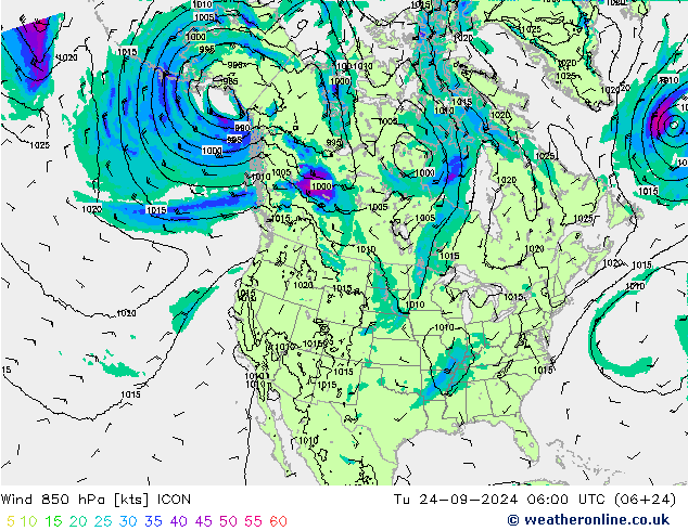 Viento 850 hPa ICON mar 24.09.2024 06 UTC