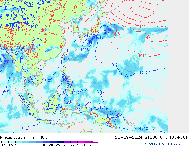 precipitação ICON Qui 26.09.2024 00 UTC