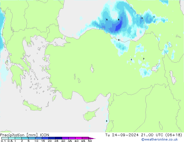 Precipitation ICON Tu 24.09.2024 00 UTC