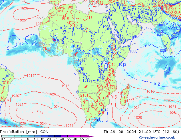 opad ICON czw. 26.09.2024 00 UTC