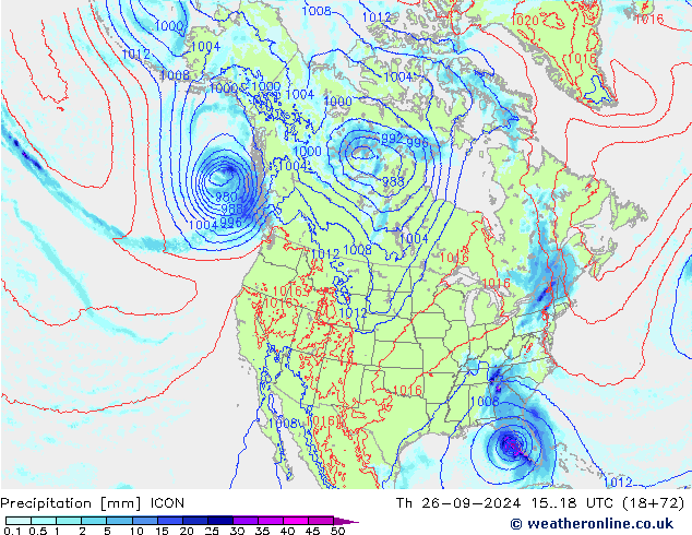 precipitação ICON Qui 26.09.2024 18 UTC
