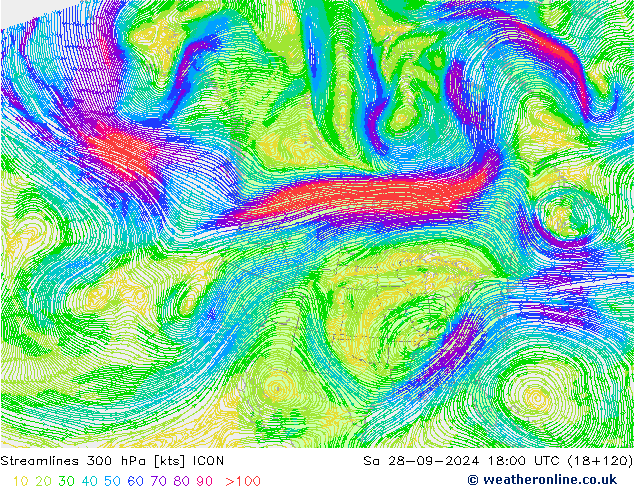  300 hPa ICON  28.09.2024 18 UTC