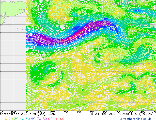  500 hPa ICON  24.09.2024 00 UTC