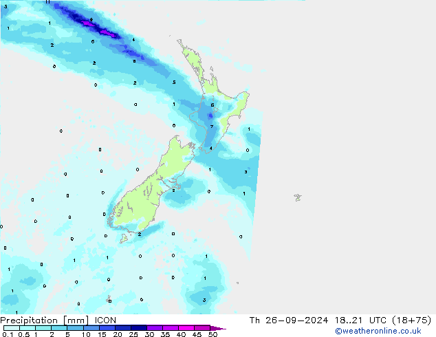 Neerslag ICON do 26.09.2024 21 UTC