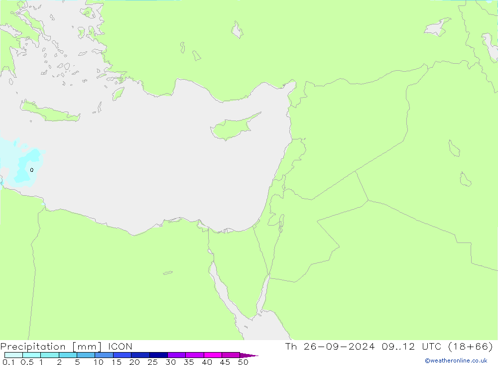 Precipitation ICON Th 26.09.2024 12 UTC