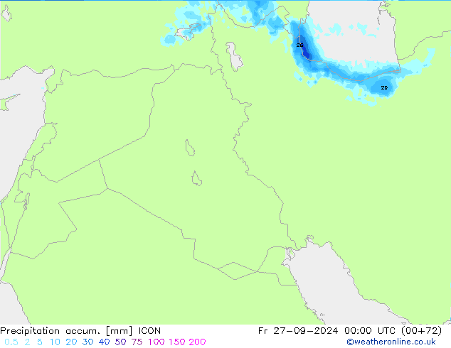 Nied. akkumuliert ICON Fr 27.09.2024 00 UTC