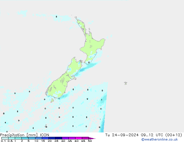 Precipitation ICON Tu 24.09.2024 12 UTC