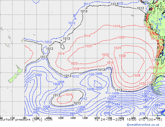 Luchtdruk (Grond) ICON di 24.09.2024 15 UTC