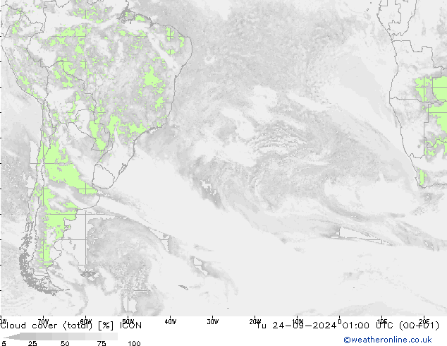 Nubes (total) ICON mar 24.09.2024 01 UTC