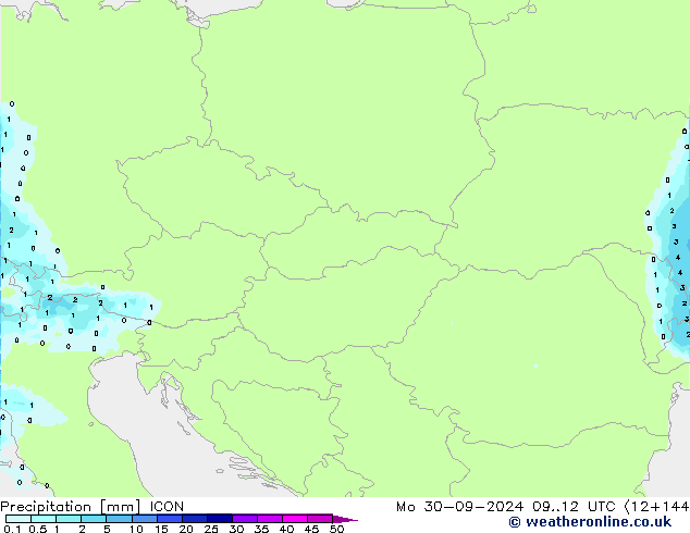 Precipitation ICON Mo 30.09.2024 12 UTC