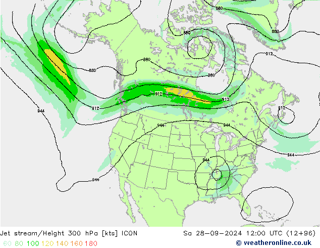 Straalstroom ICON za 28.09.2024 12 UTC