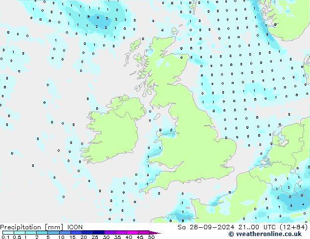 Precipitation ICON Sa 28.09.2024 00 UTC