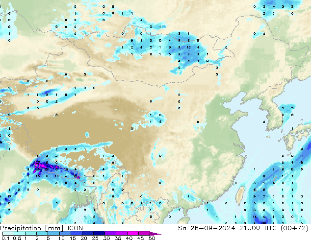 opad ICON so. 28.09.2024 00 UTC