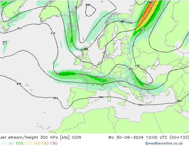 Straalstroom ICON ma 30.09.2024 12 UTC