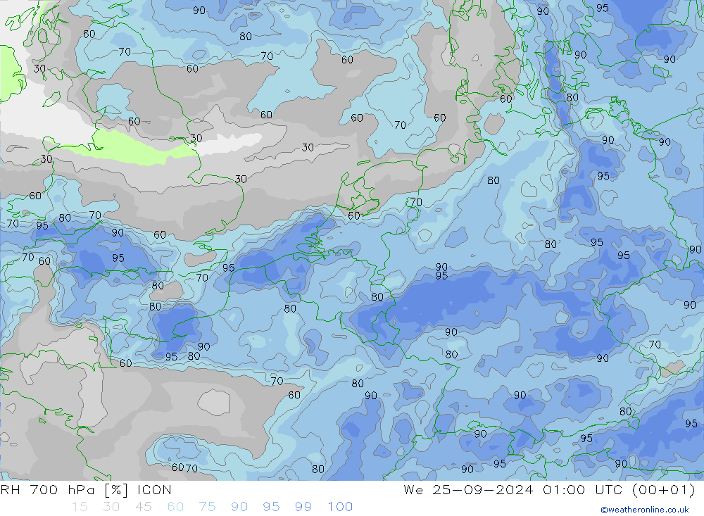 RV 700 hPa ICON wo 25.09.2024 01 UTC