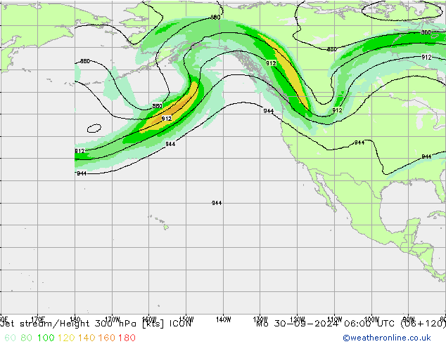 Courant-jet ICON lun 30.09.2024 06 UTC