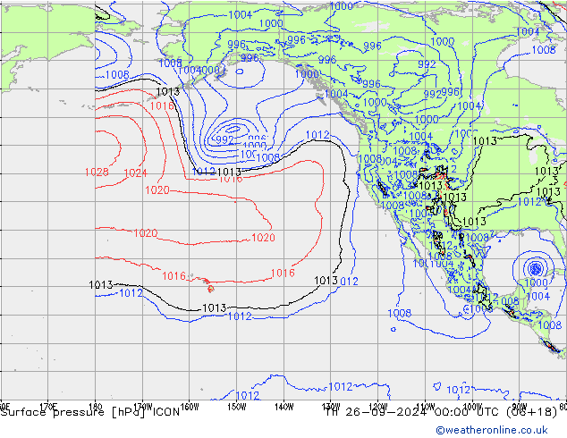 ciśnienie ICON czw. 26.09.2024 00 UTC