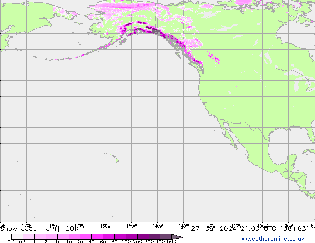 Snow accu. ICON ven 27.09.2024 21 UTC