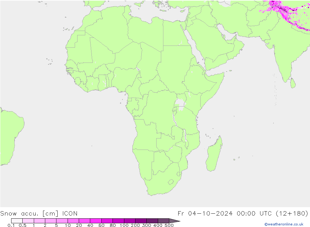 Toplam Kar ICON Cu 04.10.2024 00 UTC