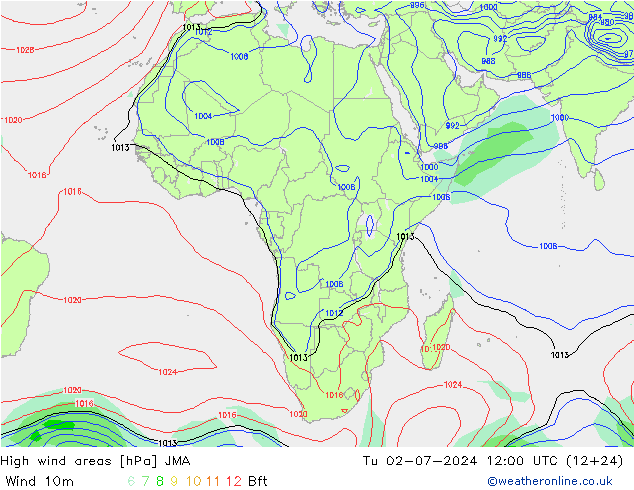 Windvelden JMA di 02.07.2024 12 UTC